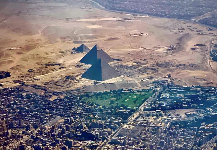 Giza Pyramids from the Sky